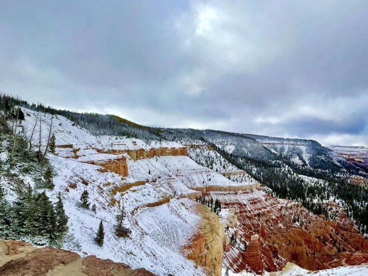 A Snowy Adventure: Witnessing Snowfall at Cedar Breaks